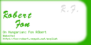 robert fon business card
