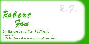 robert fon business card